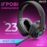 Наушники Bluetooth WALKER BIG WBT-79 RGB, ігрові з мікрофоном black - 915223 Наушники Bluetooth WALKER BIG WBT-79 RGB, ігрові з мікрофоном black - 915223