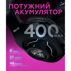 Наушники Bluetooth WALKER BIG WBT-79 RGB, ігрові з мікрофоном black - 915223 Наушники Bluetooth WALKER BIG WBT-79 RGB, ігрові з мікрофоном black - 915223