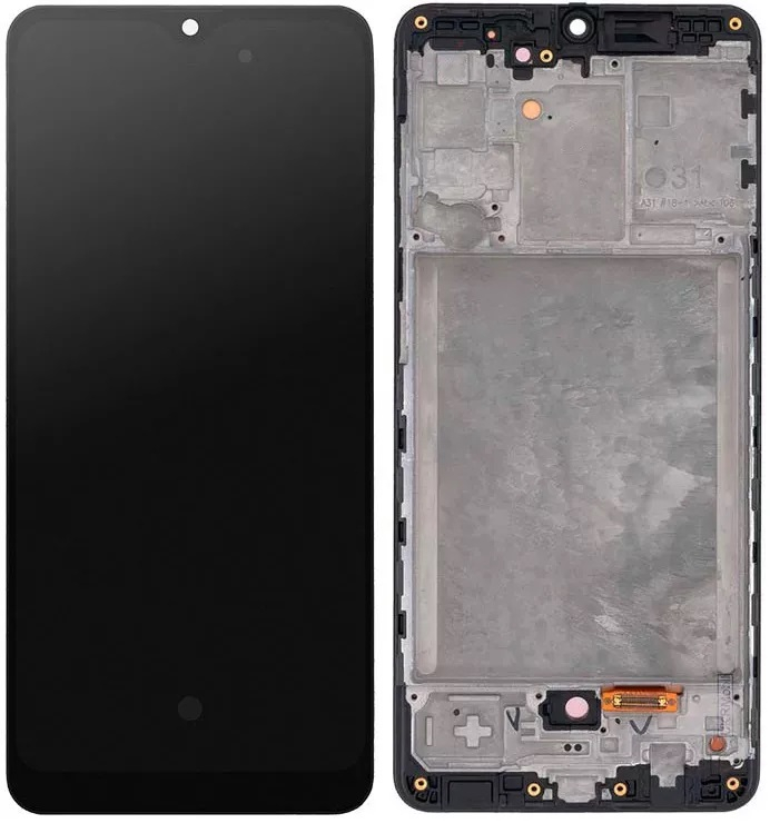 Дисплей для Samsung A315 Galaxy A31 (2020) с сенсором и рамкой черный (OLED) - 562917
