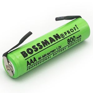 Акумулятор промисловий Bossman AAA 1.2V 800mAh с контактами - 563714