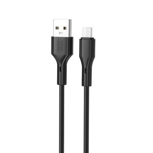 Дата-кабель USB XO NB230 2.4A Quick Charge Type-C 1m прогумований black - 914525 Дата-кабель USB XO NB230 2.4A Quick Charge Type-C 1m прогумований black - 914525