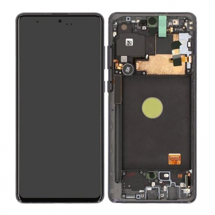 Дисплей для Samsung N770 Galaxy Note 10 Lite с сенсором и рамкой черный Оригинал GH82-22055A - 561926