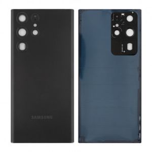 Задняя крышка Samsung S908 Galaxy S22 Ultra 5G со стеклом камеры, black - 6042