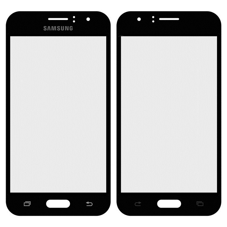 Скло дисплея для ремонту Samsung J120H Galaxy J1 (2016) чорне - 548866