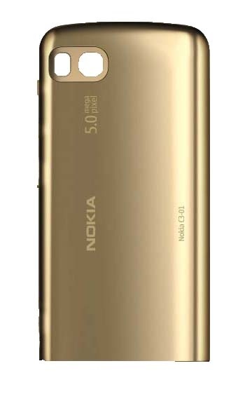 Задняя крышка Nokia C3-01 золотистый оригинал - 538318