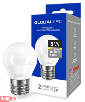 Світлодіодна лампа (LED) Global 1-GBL-141 (G45 F 5W 3000K 220V E27 AP)