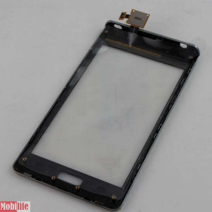 Сенсорное стекло (тачскрин) для LG P700 Optimus L7, P705 Optimus L7 с передней панелью черный