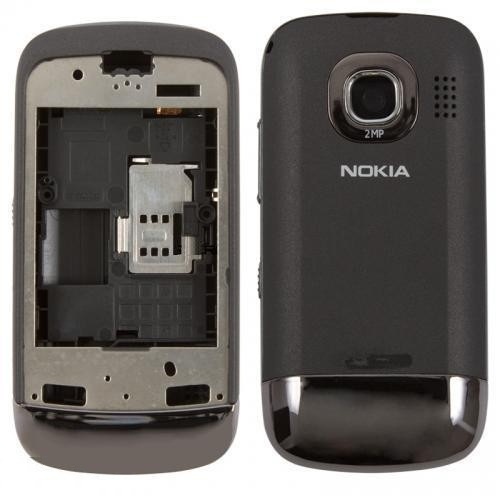 Корпус Nokia C2-02, C2-03, C2-06 черный - 534242