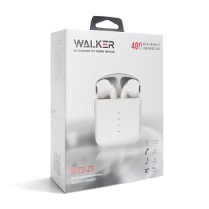 Наушники Bluetooth WALKER WTS-21 white - 915228