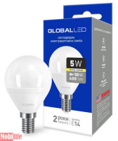 Світлодіодна лампа (LED) Global 1-GBL-143 (G45 F 5W 3000K 220V E14 AP)