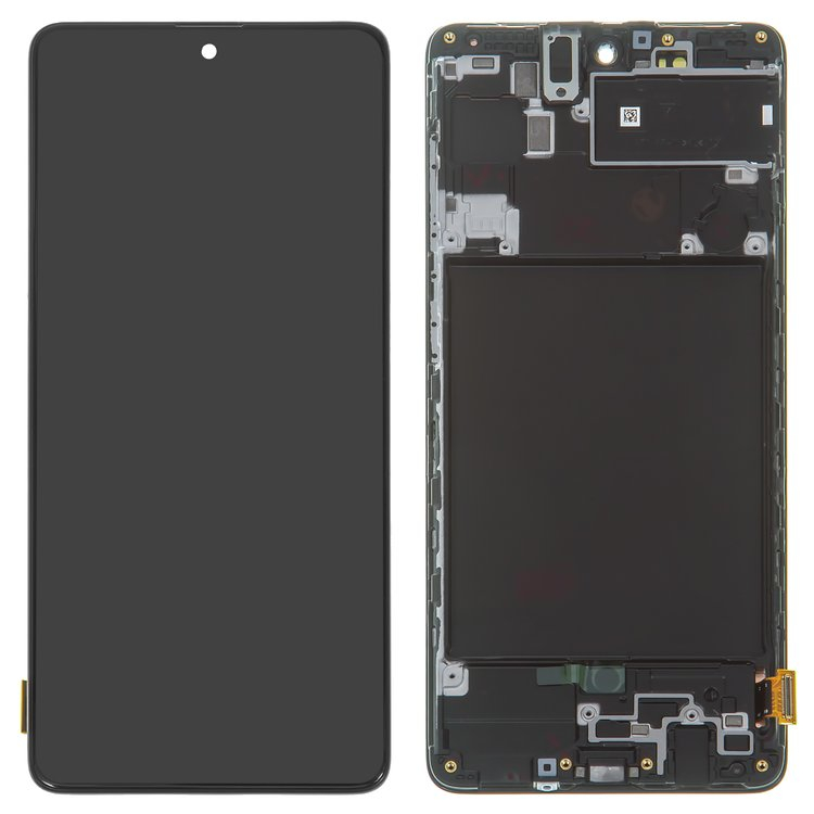Дисплей для Samsung A715 Galaxy A71 с сенсором и рамкой черный (Oled) - 561530