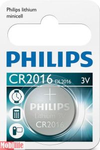 Батарейка Philips Lithium CR2016 1шт - 510280 Батарейка Philips Lithium CR2016 1шт - 510280