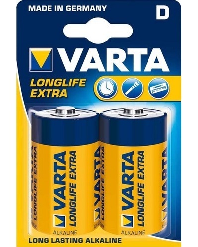Батарейка Varta D LR20 2шт Longlife Extra 04120101412 Цена упаковки. - 532640