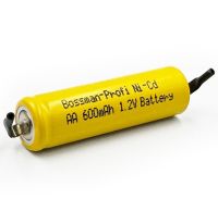 Аккумулятор промышленный Bossman AA 1.2V Ni-Cd 600mAh (с контактами под пайку)