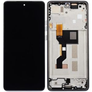 Дисплей Motorola XT2527 Moto G86 з сенсором та рамкою, black - 929411