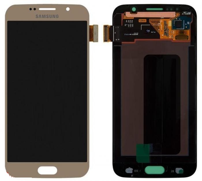Дисплей для Samsung G920 Galaxy S6 с сенсором Золотистый (TFT) - 546403