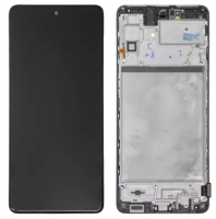 Дисплей Samsung M515 Galaxy M51 (2020) с сенсором и рамкой, черный (Amoled)
