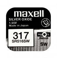 Батарейка часовая Maxell 317, V317, SR516SW, SR62, 616